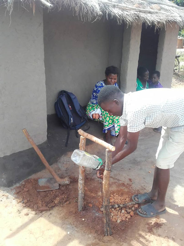 hand washing demostartions at households